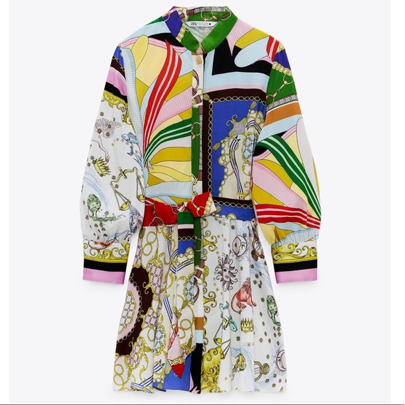 ZARA Chain Print Dress - Picture 14 of 16